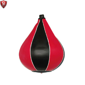 Sac de frappe réflexe en cuir PU Speed Ball noir et orange pour l'entraînement et la pratique - Product Image 5