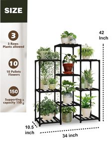 Metal <b>Plant</b> Stand Indoor Outdoor Multi Tier Ladder <b>Plant</b> Shelf Rack <b>for</b> Multiple <b>Plants</b> Decorative Flower Pot Holder <b>Table</b> - Product Image 4