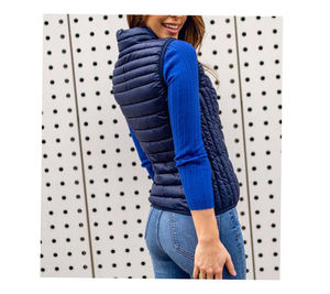Pantalones de equitación acolchados de invierno para mujer, azul marino, cuello alto, manga larga, ropa ecuestre, poliéster/nailon, chaleco 2026 - Product Image 3