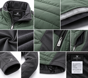 Ropa de Golf para Invierno y Ropa Térmica para Golf |   Colcha Acolchada Verde Oliva en Seis Variaciones de Color |   Fabricante OEM ODM |   X Sport City | - Product Image 4