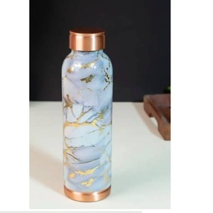 Botella de Agua de Cobre con Acabado Esmaltado, Artículo de Uso Diario, Nuevo, Aspecto de Cobre Puro, Botella de Agua Metálica para el Cuidado de la Salud - Product Image 1