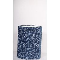 Poubelle à déchets artisanale imprimée, en coton 100%, avec couvercle, fabriquée en Inde, idéale pour le bureau, comme cadeau ou pour la papeterie.