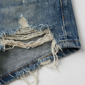 Shorts de mezclilla ultra cortos para mujer, sexys, desgastados, vintage, con patchwork, corte en A, de cintura alta, lavado a la piedra, color personalizado, estilo casual de verano - Product Image 6