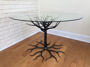 Table basse moderne en métal avec plateau en métal, meubles contemporains pour salon, décorative, non pliable - Product Image 5