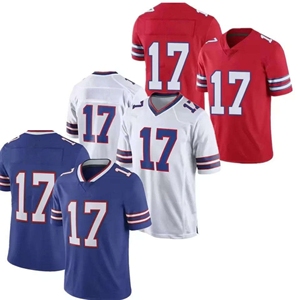 Maillot de football américain personnalisé, col en V, manches courtes, évacuation de l'humidité, 100 % polyester, impression des numéros d'équipe, pour hommes adultes, blanc, bleu, rouge - Product Image 4