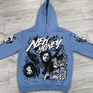 Hoodie Wholesale Custom Washed Knitted Fleece Breathable Heavyweight Oversized Hooded Sweatshirt with Front Custom Logo - Product Image 3