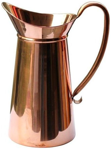 Carafe à eau en cuivre pur à 100 %, design italien haut de gamme, écologique, fabriquée en Inde pour les mariages - Product Image 6