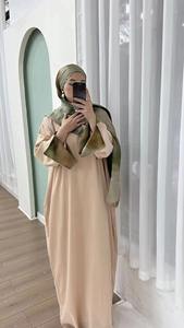 Abaya musulmane traditionnelle en gros 2026 avec hijab, motifs tie-dye, manches longues, abaya islamique modeste, robe musulmane pour femmes - Product Image 6