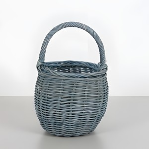 Cesta de mimbre hecha a mano para accesorios de bebé, cestas de almacenamiento con temática de ducha, organizador de regalos y frutas - Product Image 3