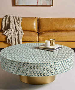 Tables basses en incrustation d'os Pièces de décoration uniques pour un style durable - Product Image 3