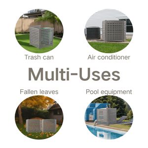 32 \ "W X 38 \" H schermo esterno per Privacy in legno a 3 pannelli per recinzione e divisori del condizionatore d'aria - Product Image 4