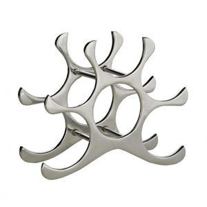 <b>Freestanding</b> Geometric Wine Bottle Holder Wineglass Holder 5-9 Bottle Capacity Display Stand Home Furniture Wine Bottle Holder - Product Image 1