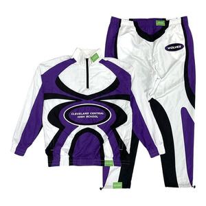 Custom Nylon Polyester <b>Reflective</b> Stripe Oversized Plain Casual Baggy Running Zipper Windbreaker Men Tracksuit Streetwear - Product Image 1