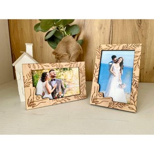 Most Demanded Wooden Photo <b>Frame</b> Rectangular Tabletop Horizontal Engraved Rustic Handmade Wedding Picture <b>Frame</b> - Product Image 1