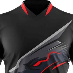 Maillot de sport professionnel pour hommes adultes, personnalisé, pour e-sport, imprimé, pour équipe, grande taille, léger, séchage rapide, maille, col en V - Product Image 5