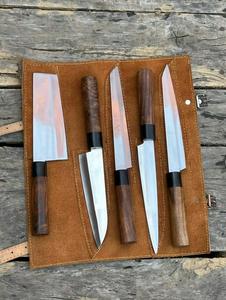 Handmade High Quality 5-Piece Stainless Steel Chef <b>Knives</b> Customized Handle <b>Sharp</b> Serrated Edge for Multi-Purpose Eco-Friendly - Product Image 2