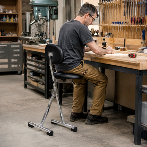Vietnam OEM Utility Workshop <b>Chair</b> Industrial Adjustable Stool Multi-Functional <b>Foldable</b> with <b>Foldable</b> Seat GAPGAR037 - Product Image 1