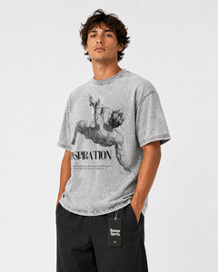 เสื้อยืดคอกลมแขนสั้นผ้าฝ้ายลำลองทรงโอเวอร์ไซส์สำหรับผู้ชายจาก Beazer Sports พิมพ์ลายสีตามสั่ง ระบายอากาศได้ดี แห้งเร็ว - Product Image 4