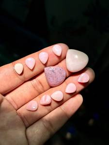 MAHNAJ GEMS 5MM Natural Pink Opal Pear Gemstone Lot Wholesale Polished Loose Pink Opal Cabochons Bulk for Jewelry Making JAIPUR - Product Image 2