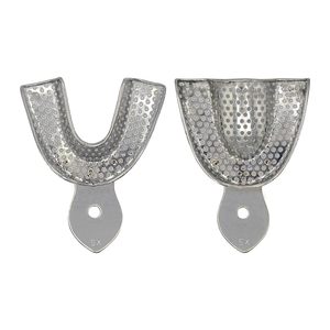 Juego Profesional de 10 Bandejas Dentales Metálicas Perforadas de Acero Inoxidable para Impresiones Dentales, Tamaños XS, S, M, L, XL, Superior e Inferior - Product Image 6