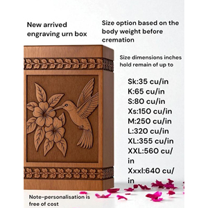 Luxury Hand-Carved Wooden Urn for Ashes Wooden Cremation Urn with <b>Secure</b> <b>Screw</b> Lid urn by AYAANS CREATIONS - Product Image 6