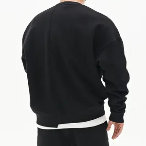 Sweat-shirt à col rond pour homme, coupe classique, imprimé sur le devant, logo personnalisé OEM, polyester/coton, tissu écologique 300g, modèle 2026 - Product Image 6