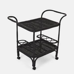 Carrito de servicio rodante hecho a mano de alta calidad, carrito de bebidas de ratán, carrito de bar para cócteles - Product Image 5