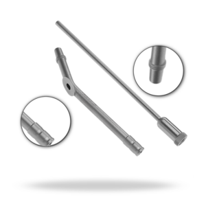 Tube d'aspiration conique en acier inoxydable, canule d'aspiration chirurgicale avec poignée pour les procédures d'aspiration en microchirurgie ORL - Product Image 1