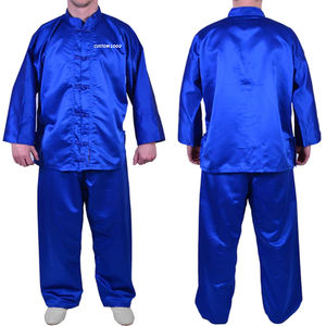 Uniforme de Kung Fu Personalizado con Logotipo Frontal Impreso, de la Mejor Calidad, Ropa de Combate Transpirable de Poliéster, Venta al Por Mayor de Ropa de Artes Marciales - Product Image 1
