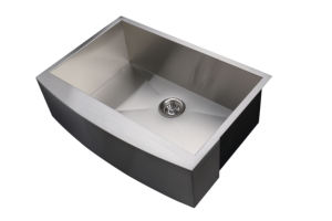 Fregadero de cocina moderno estilo rústico hecho a mano de acero inoxidable de un solo tazón con delantal frontal AS-Z3020 Acabado satinado Marca JKY Origen Selangor - Product Image 2