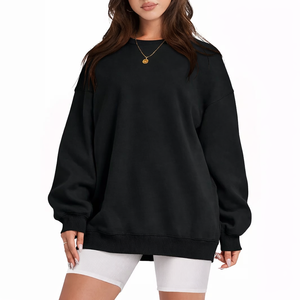 เสื้อสเวตเชิ้ตทรงหลวม ระบายอากาศได้ดี สไตล์ลำลอง คอกลม ผ้าฝ้าย สำหรับผู้หญิง - Product Image 1