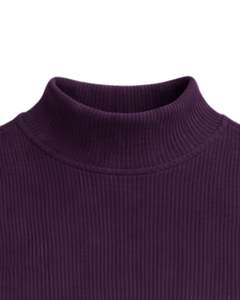 Top Corto Personalizado Morado Oscuro Acanalado de Cuello Alto Sin Mangas para Mujer, Ajuste Delgado, Elástico, Casual, de Verano, Camiseta sin Mangas, Chaleco Básico de Moda - Product Image 5
