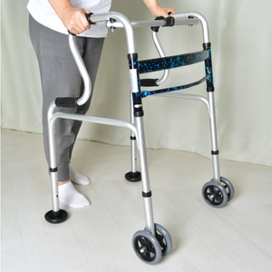 Convenience Prime Manual Folding Ski <b>Walker</b> CW-2210 Anti-Slippery Senior <b>Elderly</b> Health Care Walking Aid Light Weight Class I KC - Product Image 2