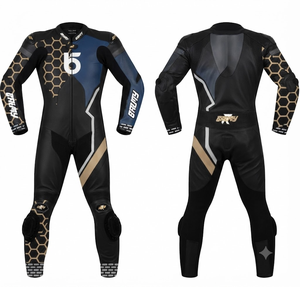 Traje de Carreras Personalizado para Hombre en Cuero Vacuno/Canguro, Mono de Una Pieza con Armadura de Nivel 2 CE, Hecho a Medida, Protección OEM - Product Image 1