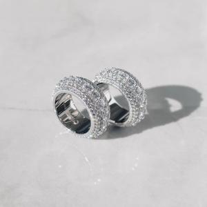Luxury Wide Eternity <b>Ring</b> | 925 Sterling <b>Silver</b> Pave Wedding Band | Iced Out <b>Statement</b> <b>Ring</b> for Women - Product Image 1