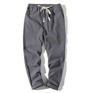 Pantalon décontracté fin pour homme, pantalon long ample et léger en lin pour l'été - Product Image 3