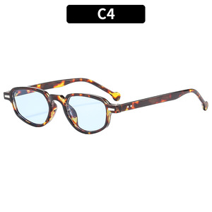 New Trendy Small-frame Metallic <b>Studs</b> Personalized Versatile Street Style Sunglasses Plain Face Simple Popular Style Stylish - Product Image 4