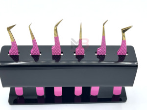 แหนบต่อขนตาอเนกประสงค์สแตนเลส แหนบต่อขนตาแบบทนทาน ดีไซน์ปลายแหลม - Product Image 1