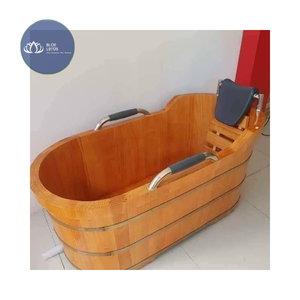 [MEILLEURES VENTES] Panier de rangement carré en bois écologique de style japonais avec poignée multifonction pour la décoration de la maison, lotus bleu - Product Image 1