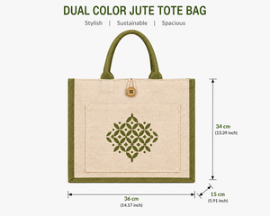 Dual Color Laminated Jute Tote <b>Bag</b> Eco Friendly Reusable Shopping <b>Bag</b> Custom Logo Printed Promotional <b>Gift</b> <b>Bag</b> with Front Pocket - Product Image 4