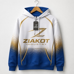 Sudadera con Capucha Deportiva de Moda Roja Degradada, Cosida a Medida, de la Industria Ziakot de Pakistán, Venta al Por Mayor Directa - Product Image 6