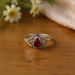 1.9 Grams <b>Garnet</b> Fashion <b>Ring</b> - Product Image 3