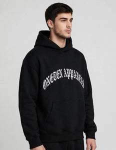 Sudadera con capucha de invierno para hombre, 100% algodón, corte regular, forro polar, con cremallera completa, bolsillo canguro, color liso, transpirable, con transferencia de calor - Product Image 3