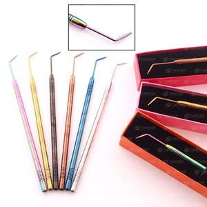 Outil de beauté en acier inoxydable, séparateur de cils, outil de lifting des cils pour salon, greffe de faux cils, outils à cils avec logo personnalisé - Product Image 3