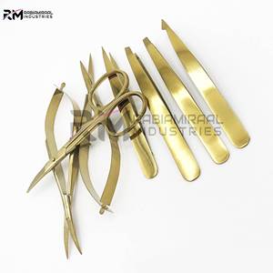 Pinzas para cejas de Plasma dorado de buena calidad, embalaje personalizado de acero inoxidable, nuevo estilo, pinzas para cejas - Product Image 6
