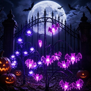 Guirnalda de Luces LED con Forma de Calabaza de Halloween, Decoración de Jardín para Exteriores, Lámpara Nocturna LED, Luz Blanca Cálida, Adorno Festivo para Patio - Product Image 3