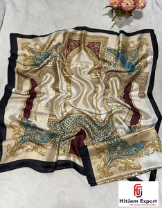 Pañuelo de satén personalizado con logo impreso, fabricante mayorista OEM ODM con etiqueta privada para promoción de marca y uso como regalo. - Product Image 4