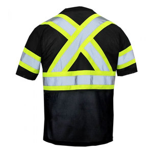 Top Sale Men Short Sleeve Hi Vis Workwear Safety T-<b>Shirts</b> Breathable Reflective Safety Construction Worker T-<b>Shirts</b> - Product Image 6