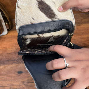 Bolsos cruzados de piel de vaca de nueva moda para hombres y mujeres, riñoneras con tirantes, monederos, bolso de cinturón, bolso cruzado de hombro en el pecho de cuero genuino - Product Image 6
