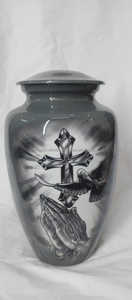 Urnes de crémation en aluminium de qualité supérieure Urnes funéraires Meta de haute qualité Urnes de cendres humaines de vente chaude - Product Image 5